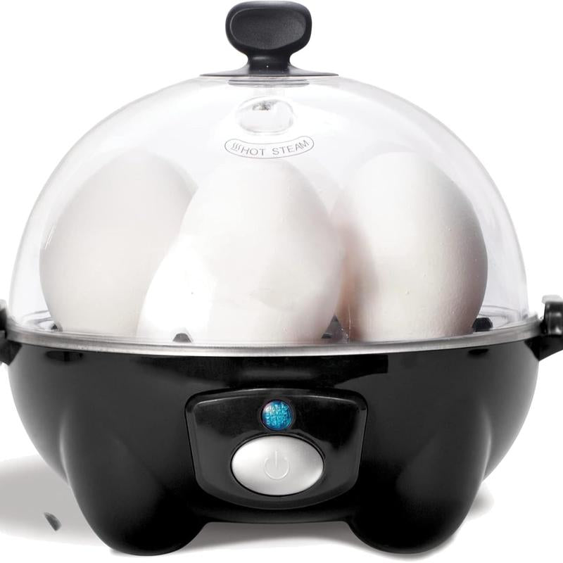 6 Egg Cooker Boiled Eggs Egg Cooker Machine, Omellete Poached Soft Boiled Electric Egg Cooker Rapid Egg Cooker: 6 Egg Capacity Electric Egg Cooker for Hard Boiled Eggs, Poached Eggs, Scrambled Eggs, or Omelets with Auto Shut off Feature