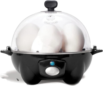 6 Egg Cooker Boiled Eggs Egg Cooker Machine, Omellete Poached Soft Boiled Electric Egg Cooker Rapid Egg Cooker: 6 Egg Capacity Electric Egg Cooker for Hard Boiled Eggs, Poached Eggs, Scrambled Eggs, or Omelets with Auto Shut off Feature