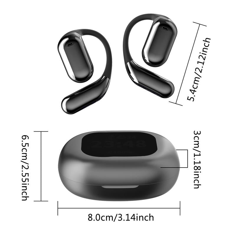 A Full-Color Touchscreen with Active ANC Noise Reduction, Adaptive Active Noise Reduction/Adjustable Equalizer/Bt 5.4 Wireless Bt Earphones Audio Charging Electronic Headset Cable