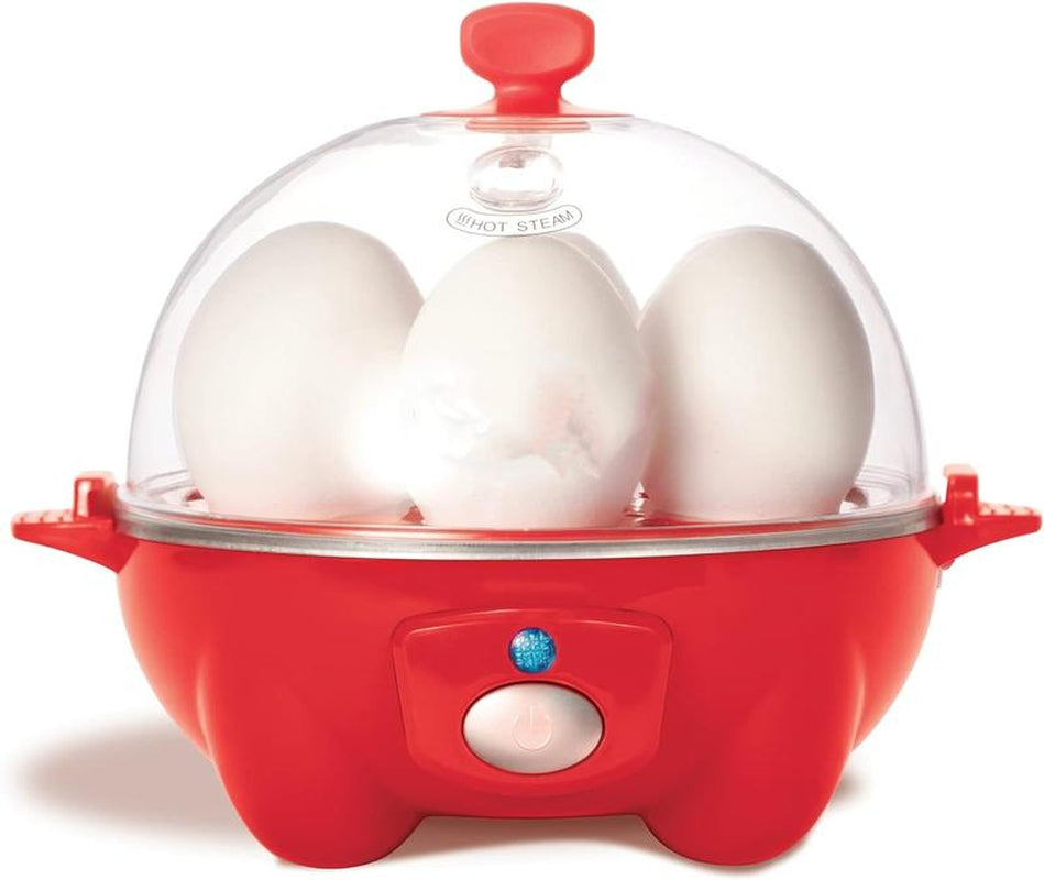 6 Egg Cooker Boiled Eggs Egg Cooker Machine, Omellete Poached Soft Boiled Electric Egg Cooker Rapid Egg Cooker: 6 Egg Capacity Electric Egg Cooker for Hard Boiled Eggs, Poached Eggs, Scrambled Eggs, or Omelets with Auto Shut off Feature