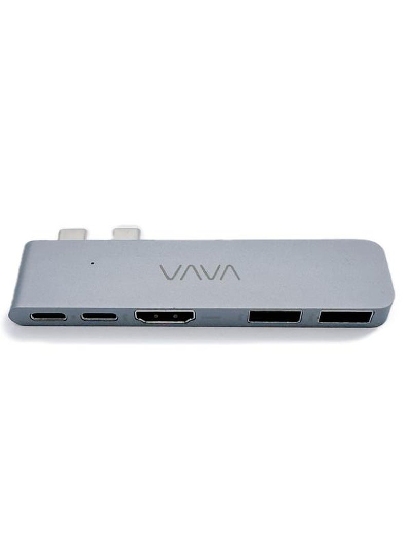 VAVA 5-In-2 USB-C Hub Adapter Fully Compatible with Thunderbolt 3 Port on Macbook Models up to 5K@60Hz Video Output, 100W Pass through Fast Charging, 40Gb/S Data Transfer. Compatible with Macbook Air 2020/2019/2018/Macbook Pro 2020/2019/2018/2017/2016.