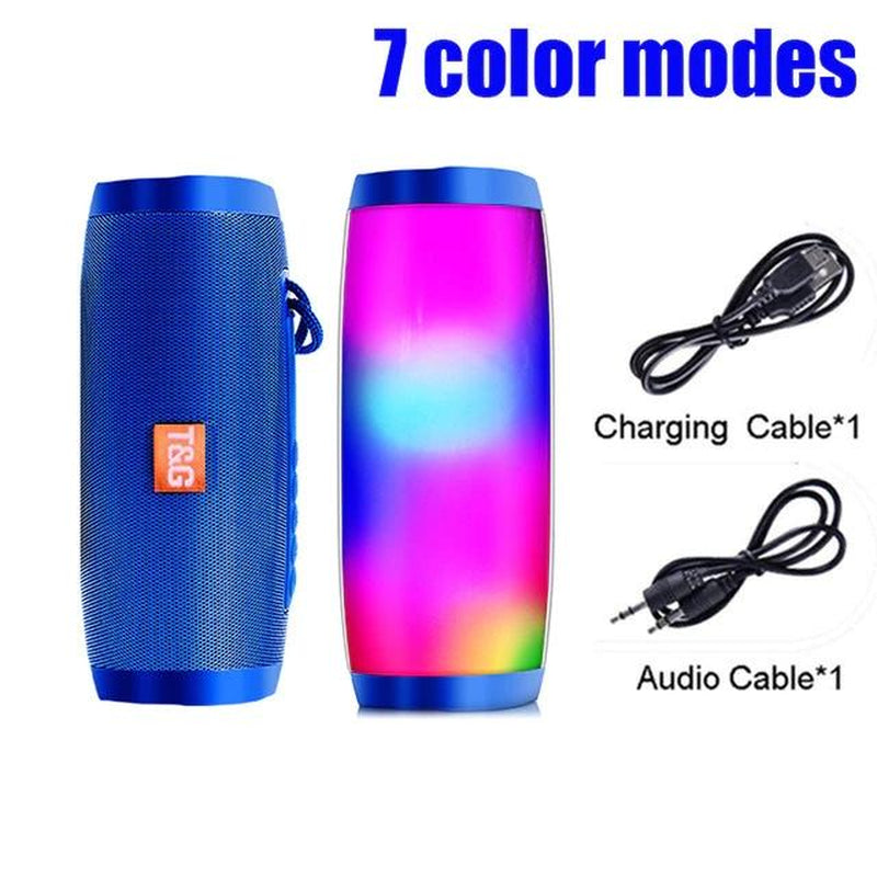 USA LED Light Bluetooth Speaker Wireless Waterproof Outdoor Stereo Bass USBTFFM