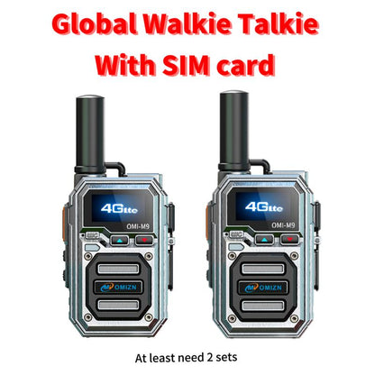 OMI Unlimited 4G LTE Walkie Talkie ,Two Way Radio 5000 Miles, Transnational Intercom Unlimited Distance,Unbreakable Aluminum Alloy Audio