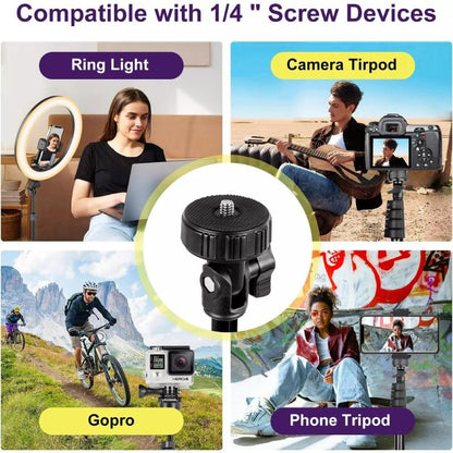 Tripod Camera Tripods, 51'' Lightweight Camera Tripod with Wireless Remote and Bag, Travel Cell Phone Tripod, Phone Tripod Stand with Phone Tripod Mount & 1/4”Screw, for Phone/Camera/Projector/Dslr/Slr