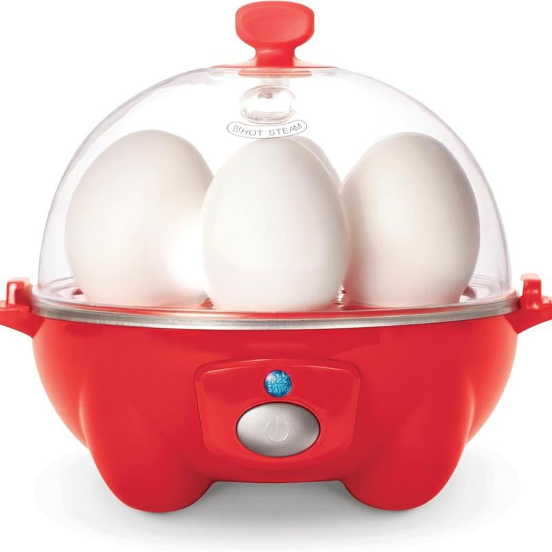 6 Egg Cooker Boiled Eggs Egg Cooker Machine, Omellete Poached Soft Boiled Electric Egg Cooker Rapid Egg Cooker: 6 Egg Capacity Electric Egg Cooker for Hard Boiled Eggs, Poached Eggs, Scrambled Eggs, or Omelets with Auto Shut off Feature