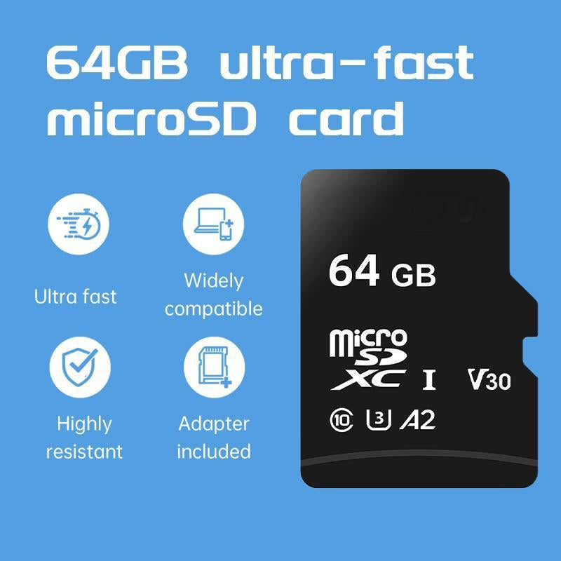 Micro SD Card-High-Speed Storage for Camera, Game Machine, Digital Cameras.Security Cameras, Smartphones, Gopro, Drones，Affordable Accessories