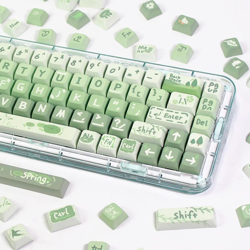 133 Key Spring Outing Theme Keycap (Without Keyboard), 1 Set Decorative PBT Keycap, Mechanical Keyboard Keycap, Non-Keyboard Keycap, Peripherals & Accessories