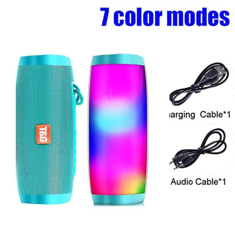 USA LED Light Bluetooth Speaker Wireless Waterproof Outdoor Stereo Bass USBTFFM