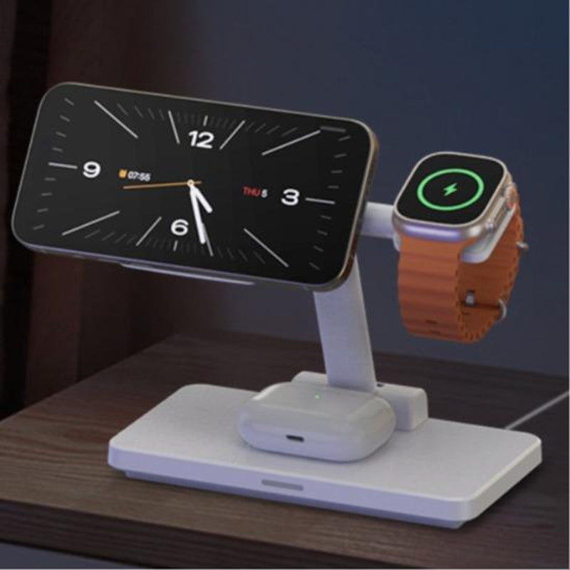 【Deals for You Days】3-In-1 Foldable Charger Stand for Magsafe: Joygeek Wireless Charging Station for Iphone 15/14/13/12 Pro Max plus Mini, Magnetic Mag-Safe Dock for Apple Watch Ultra/Se/9/8/7/6/5/4/3/2, Air Pods Pro/3/2 Smartphone Electronic Folding