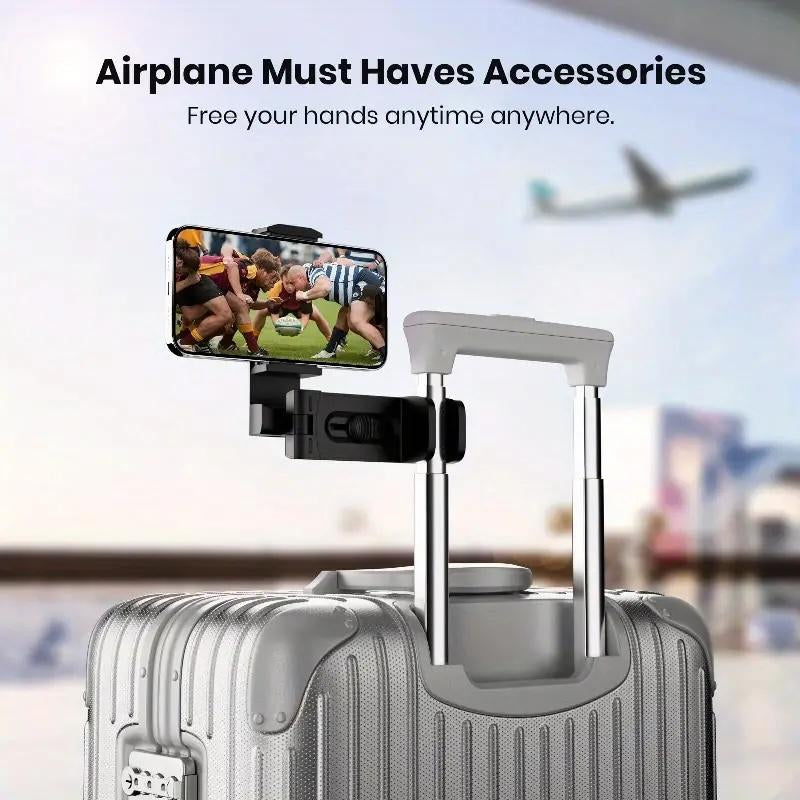 Universal 360° Rotatable Airplane Phone Holder - Portable, Adjustable, Multi-Directional Travel Stand - Handsfree Flying Experience for All Smartphones Cellphone Accessories Clip Compact Installation Mount